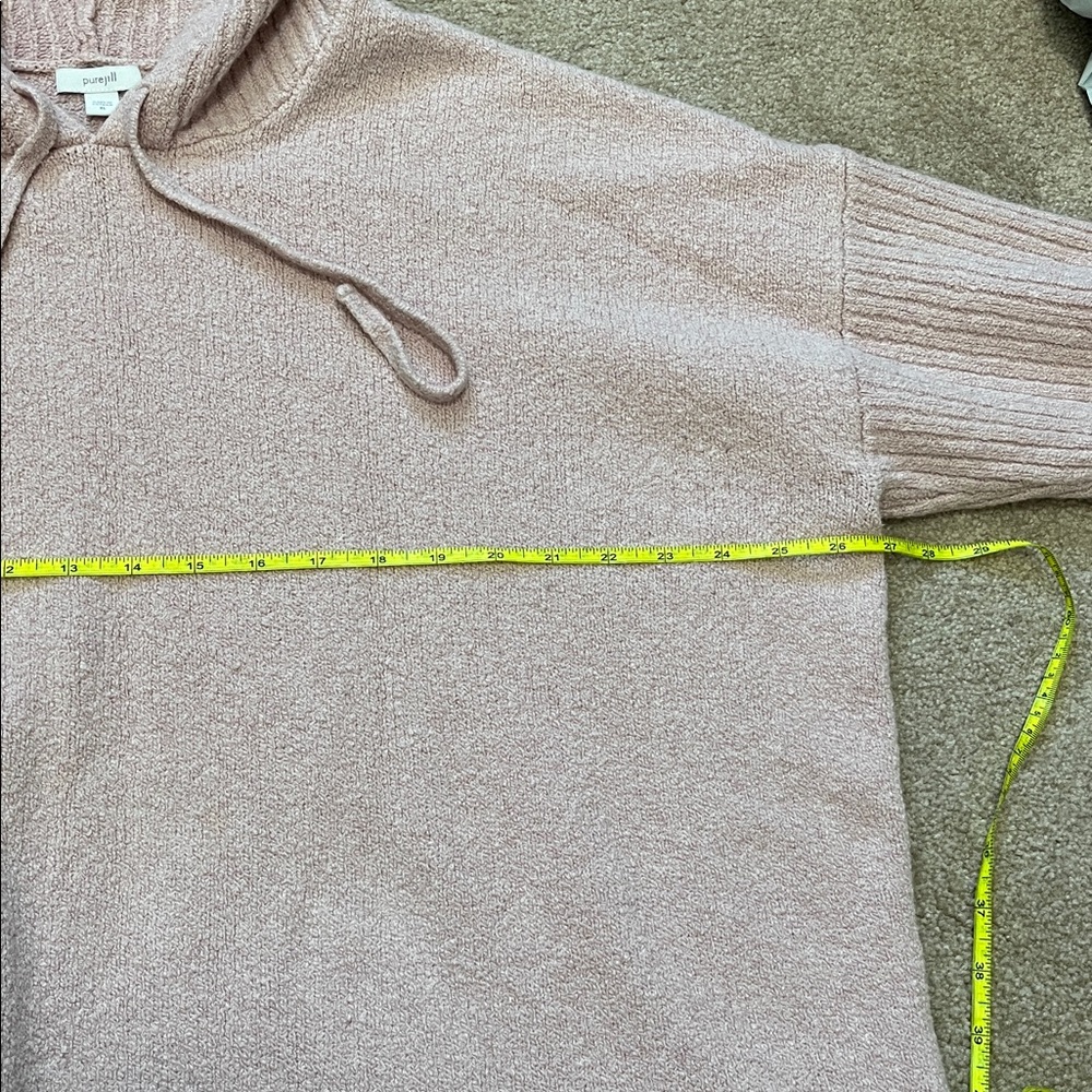 Relaxed Hooded Knit Pullover in Dusty Pink - Picture 7 of 11